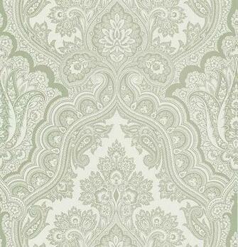 Gray Green Paisley Wallpaper Projets Essayer