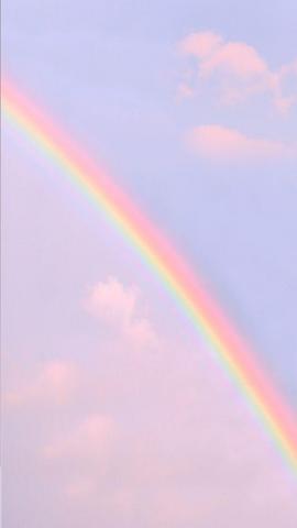 Soft Purple Aesthetic Rainbow iPhone Wallpaper