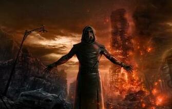 Wallpaper Apocalypse The Plague Doctor Mystic Fire