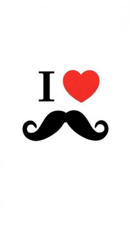 Cute I Love Beard iPhone 5s Wallpaper