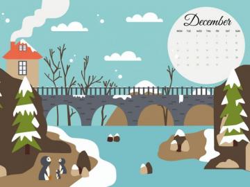 December Calendar Wallpaper Printable Templates