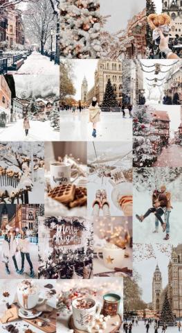 Christmas Wallpaper Collages Neutral Collage Idea