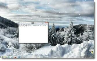 Desktop Wallpaper White Aero Cursor Set Falling Snow Screensaver