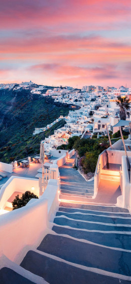 Santorini Stairs R iPhonewallpaper