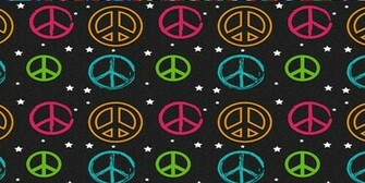 Neon Colored Peace Signs Background Sign