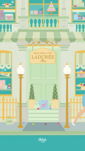 Laduree iPhone5 Phone Bacgrounds iPhone Wallpaper Bird