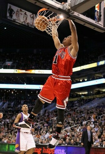 Derrick Rose Dunk Wallpaper Dunking