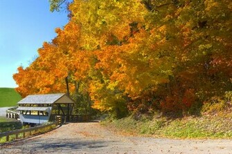 Fall Autumn Farm Scenery HD Wallpaper Background