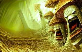 Army Of Mushrooms Computer Wallpaper Desktop Background