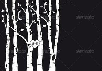 Pin Vector Of Birch Trunk Trees Background Illustration
