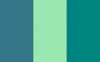 Teal Blue Deer And Green Three Color Background