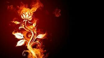 Fire Flower 3d Wallpaper Windows