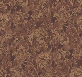 Wallpaper Designer Metallic Gold Jacobean Fruit Leaf Vine On Copper