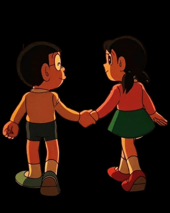 Nobita And Shizuka Love Wallpaper