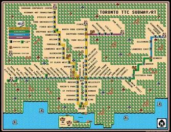 Toronto Subway System Map Mario Style Boing