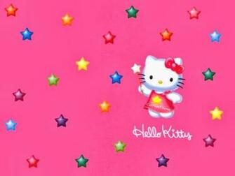 Gambar Wallpaper Hello Kitty With Rainbow Star