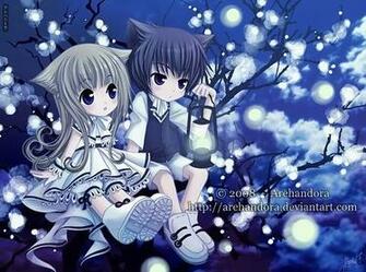 Neko Anime Girl And Boy Graphics Code
