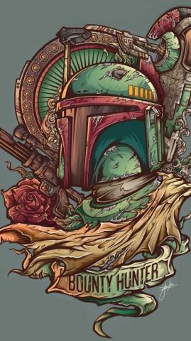 Wallpaper Boba Fett Bounty Hunter Minimal Star Wars Art
