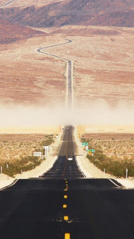 Wallpaper Californian Desert 4k 5k 8k Road Usa