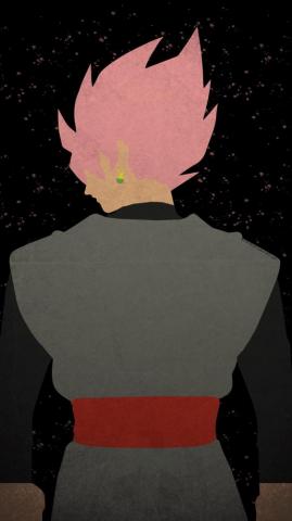 Back Ss Rose Black Goku Minimal Mobile Wallpaper R Dbz