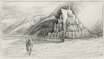 Minas Tirith Sketch By Rpowell77