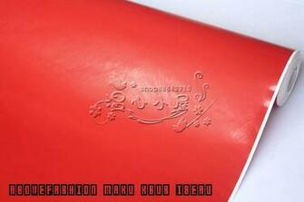 Self Adhesive Wallpaper Solid Color Home Red Foil Background