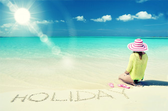 Picture Holiday Beaches Hat Sea Summer Nature Young Woman Sky