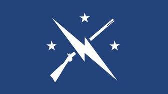 White Gun And Lightning Logo Fallout Minuteman Faction HD