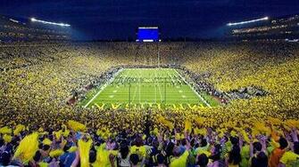 Michigan Stadium Wallpaper Under The Lights