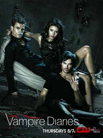 Paul Wesley As Stefan Nina Dobrev Elena And Ian Somerhalder