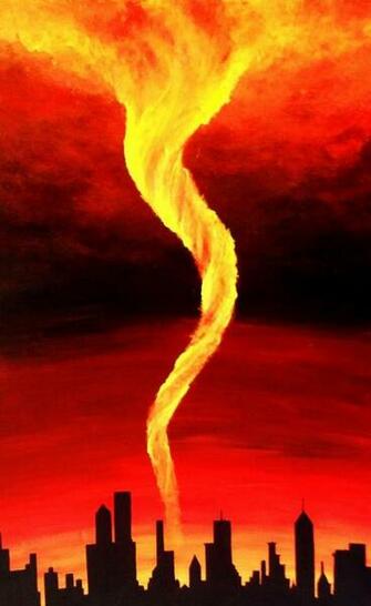 Fire Tornado Peaceful Apocalypse By Voodoodollyartwork