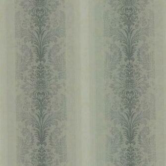 Dark Green String Damask Modern Wallpaper By Warehouse