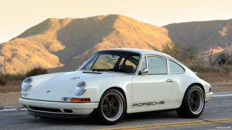 Singer Porsche White Wallpaper