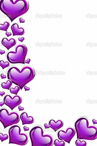 Cool Purple Hearts Background