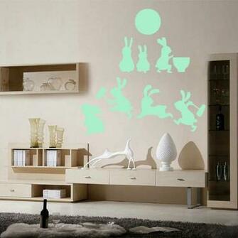 Phosphorescent Bunny Glow In Dark Rabbit Fosforescente Wall