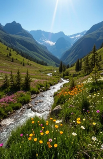 Mountain Spring Wallpaper