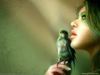 With Green Sparow 3d HD High Resolution Wallpaper E Entertainment