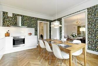 Eames Chairs Ph Lamp And Svenskt Tenn Wallpaper In Ex Ger Hotspot