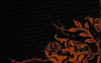 Black Artistic Orange Patterns Wallpaper Desktop