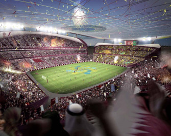 Lusail Stadium Interiors Fifa World Cup Wallpaper