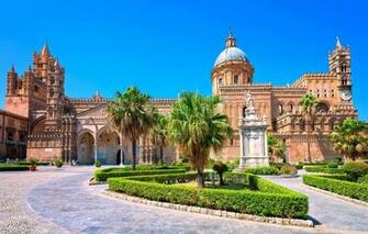 Wallpaper The Sky Sun Design Palm Trees Italy Cathedral