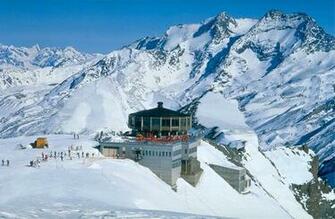 Ski Base On The Background Of Mountains In Resort Arabba