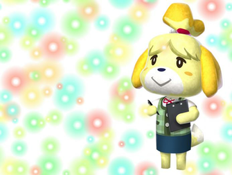 Isabelle Animal Crossing New Leaf Wallpaper