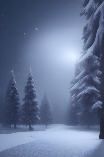 Snow Winter Dark Wallpaper Ai