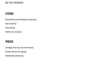 Pros And Cons List Wallpaper Image In The Dance Academy Club