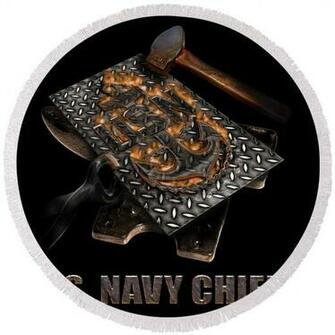 Forged From The Deckplates Round Beach Towel By Mountain
