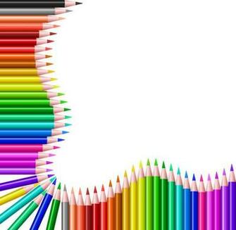 Colored Pencils Wallpaper Mural