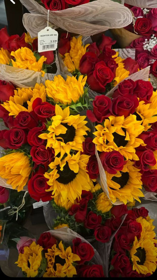 Sunflower Roses In Wallpaper