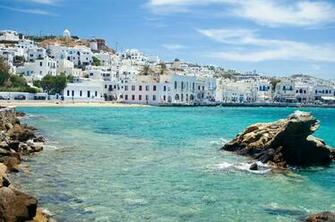 Greece Seaside Sea Mykonos Beach Beaches Wallpaper Desktop