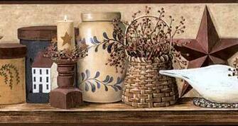 Country Baskets Wallpaper Border Inc